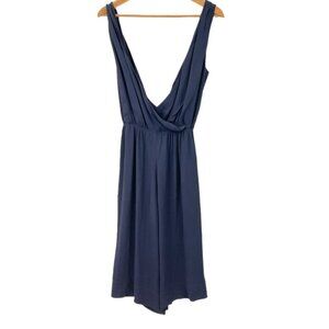 Babaton Deep V-neck Crop Wide Leg Jumpsuit